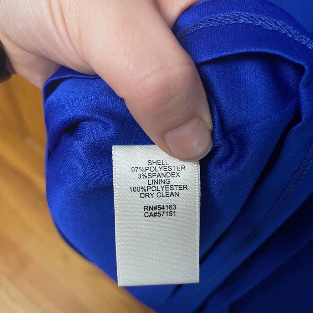 Eliza J Women's Blue Cutout Bi-stretch Flare Dress Sz 2 Zipper Formal Cocktail - Picture 8 of 10